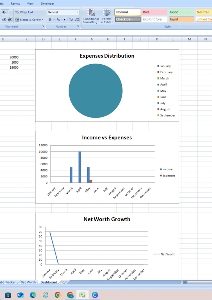 create custom excel budget trackers and finance dashboards