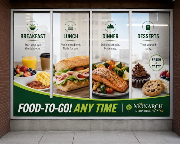 design professional window graphics, shop front, store front, decal signage