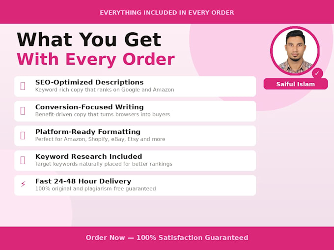 write SEO product descriptions for amazon and shopify
