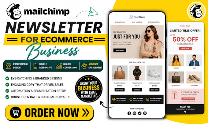 create mailchimp newsletter for ecommerce business