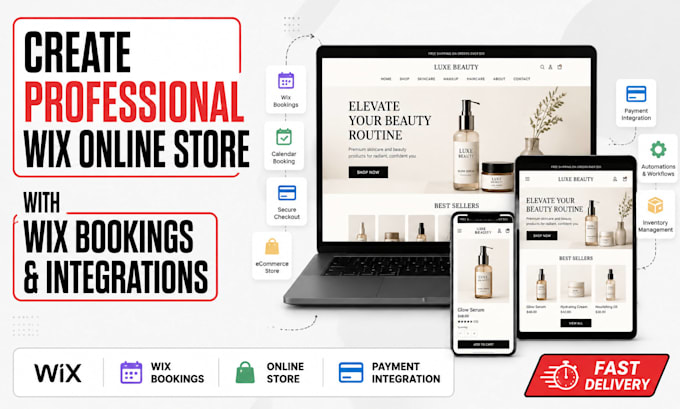 create a professional wix online store with payment integration,wix booking form