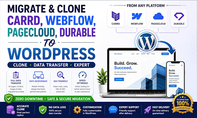 migrate carrd webflow pagecloud durable to wordpress clone data transfer expert
