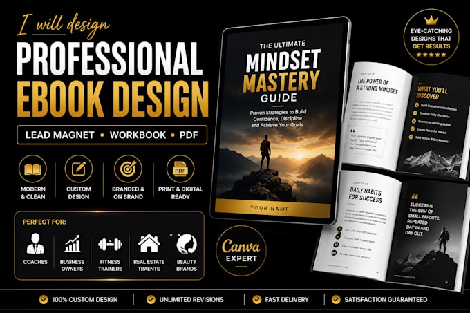 design editable canva ebook, workbook or lead magnet