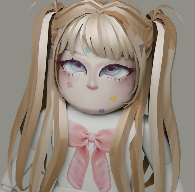 create stylized roblox anime heads with 3d eyelashes