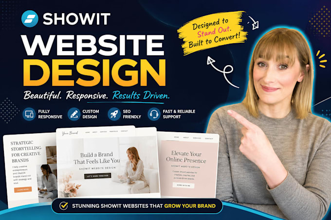 design redesign and customize showit website showit template showit update