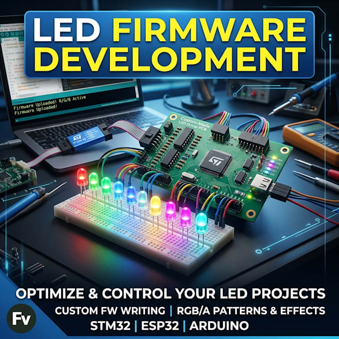 develop embedded firmware for led driver pcb