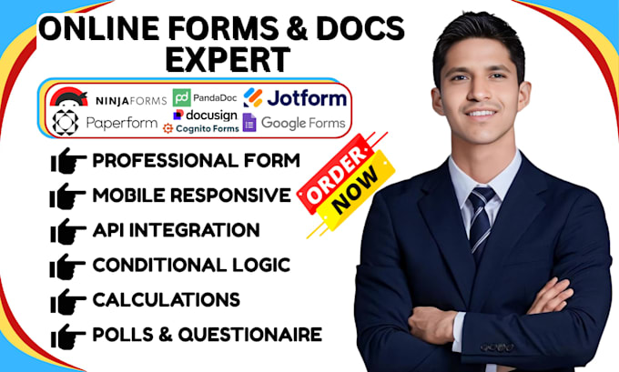 jotform cognito form contact form google forms paperform ninja forms integration