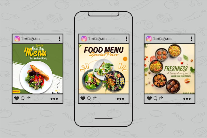 make stylish post and carousel design for your restaurant