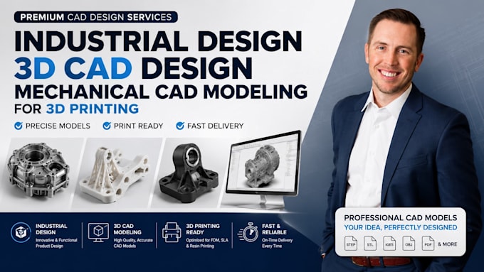 create 3d product design, cad modeling, and realistic product rendering