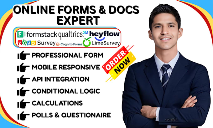 formstack limesurvey qualtrics heyflow zoho survey form cognito form integration