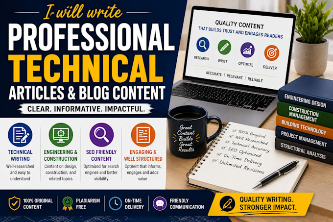 write technical articles and SEO blog content