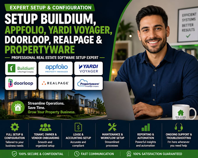 setup buildium appfolio yardi voyager doorloop realpage propertyware real estate