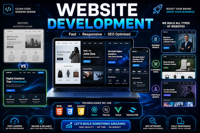 do custom full stack web development and design