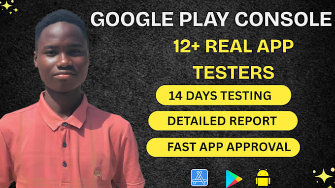 provide 12 or 20 testers for google play console testing