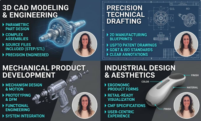 complete mechanical product design, mechanism development, and prototype