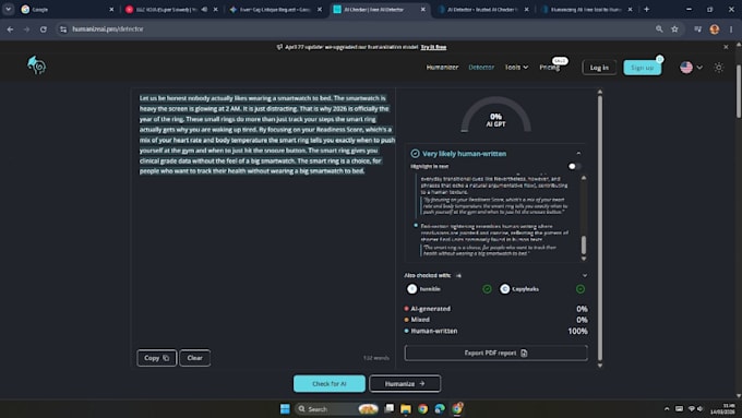 manually edit, rewrite and humanize ai or chatgpt content