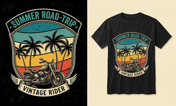create custom beach and summer t shirt design