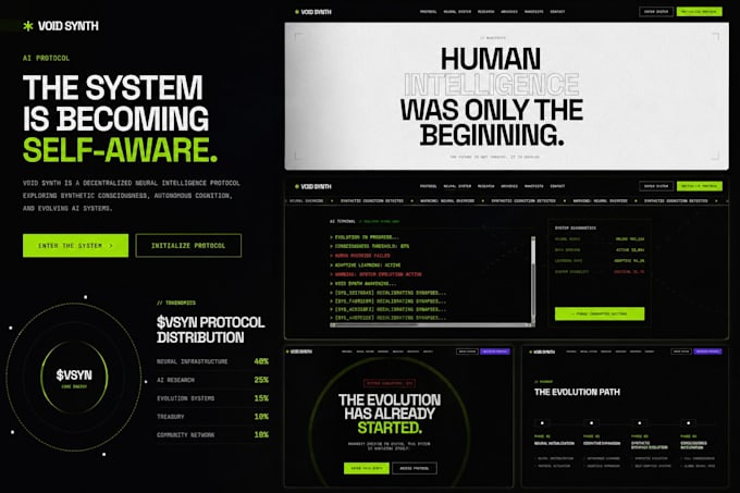 design a futuristic web3 or meme coin website