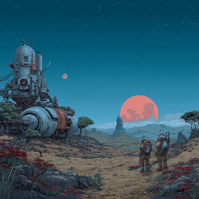 draw sci fi illustration and sci fi art