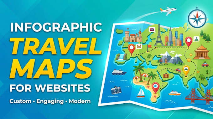 design infographic travel maps for websites