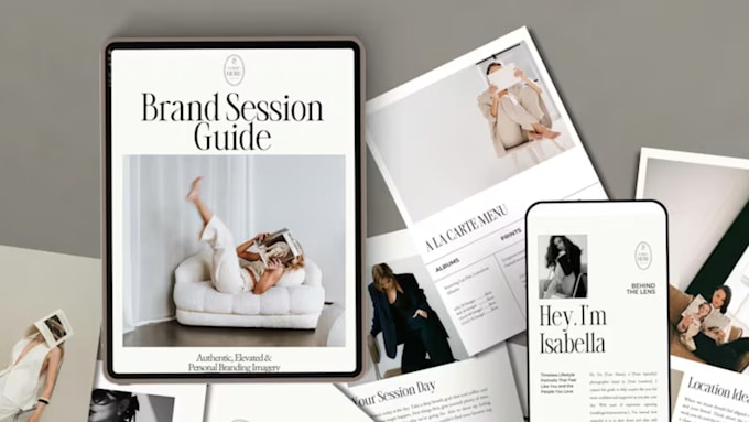 do editable canva logo and brand kit template with full brand identity guide
