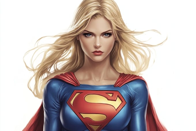illustrate a superhero comic and marvel character