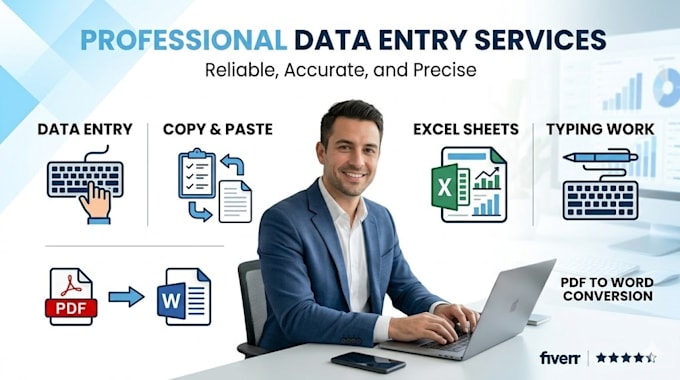 copy paste data entry and typing work