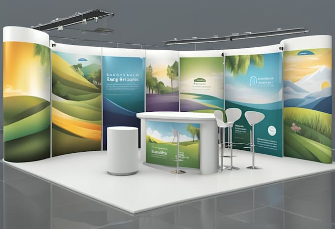 design professional trade show booth graphics and backdrops