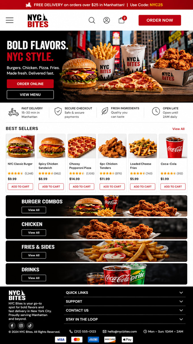 build a restaurant shopify website