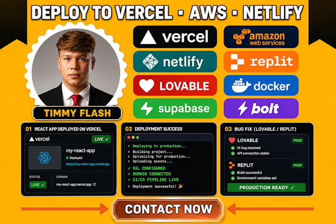 fix deploy lovable base44 replit bolt supabase stripe vibe coding saas mvp