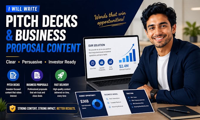 write pitch decks and business proposal content