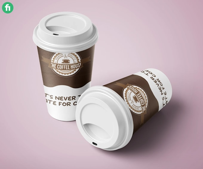 do premium coffee label, packaging, paper cup, sticker design