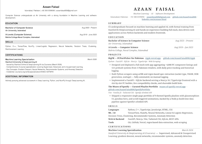 rewrite your tech resume, cover letter, linkedin headline