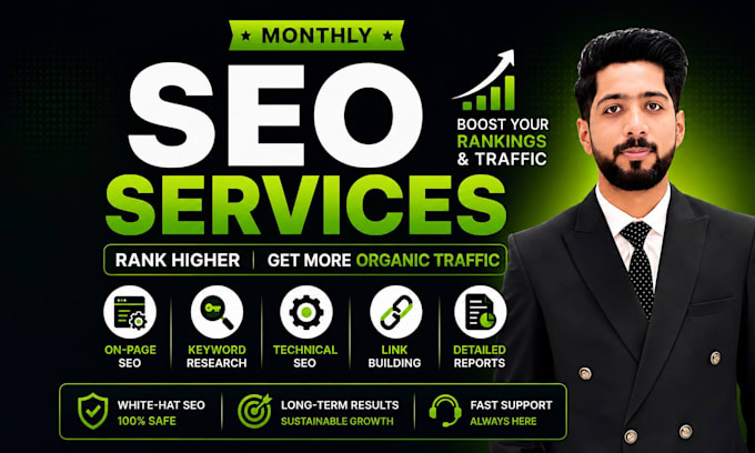 do complete monthly SEO service for top google ranking