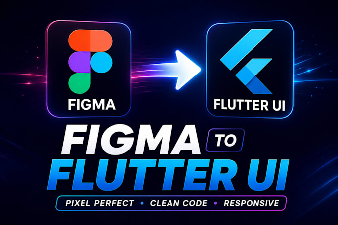 convert figma to responsive flutter UI with clean code
