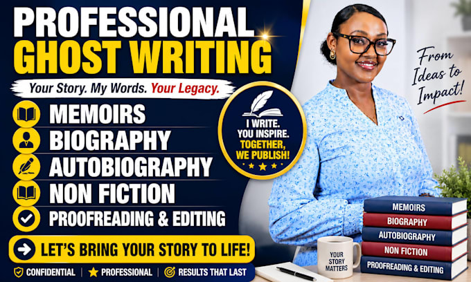ghostwrite your memoir, biography, autobiography or nonfiction book