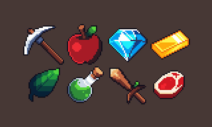 create pixel art items and sprites for your game