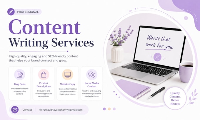 write SEO blogs web copy and product descriptions