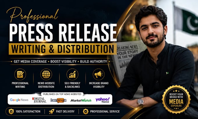 write and distribute professional press release for media coverage