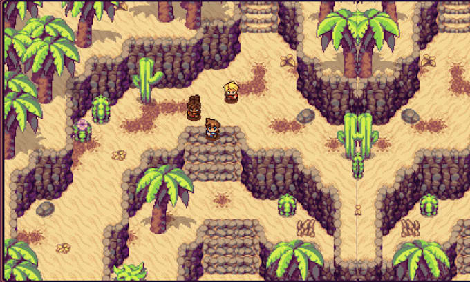 do 2d top down game pixel art tileset, tilemap, terrain, rpg game map, rpg maker