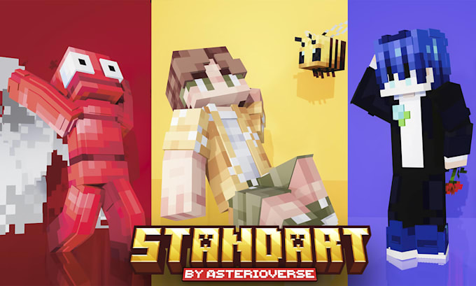 create a high quality 3d render of your minecraft skin in 24h