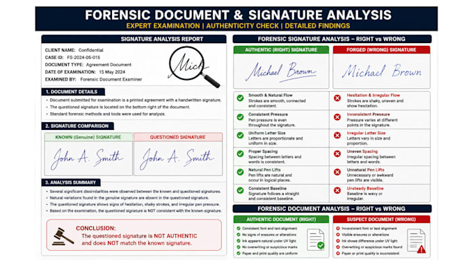 do forensic document, signature analysis, document examination, alterations