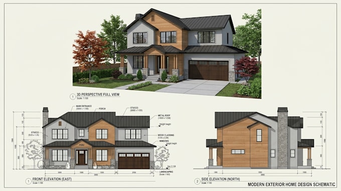 create detailed 3d exterior home renderings and architectural visualizations