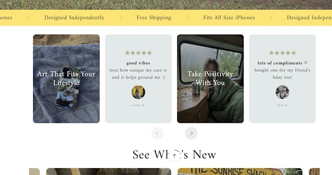 create an ecommerce landing page for you