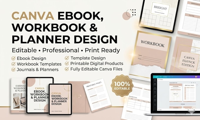 design canva ebook workbook printable templates