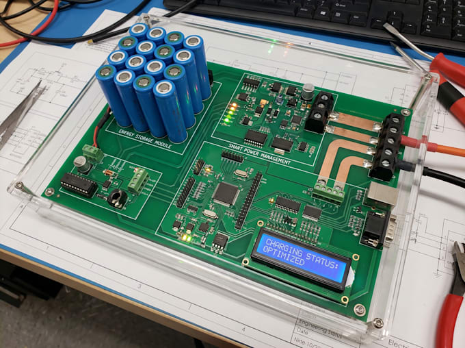 develop ev charger pcb with energy storage and smart power management system