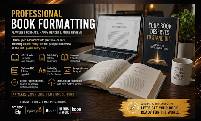 do book formatting for amzon kdp, ingramspark, paperback formatting, print ready