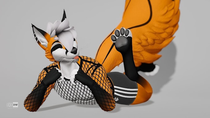 do vrchat furry avatar, vrchat avatar, nsfw avatar, vrc avatar, vtuber, vrm