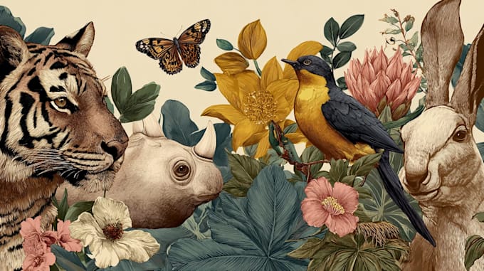 draw animal and botanical illustrations