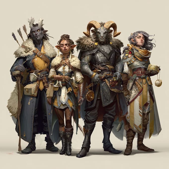 did dnd group party dnd character art, dnd party